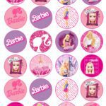 24x BARBIE ICING CUPCAKE TOPPERS