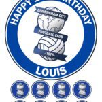 BIRMINGHAM CITY ICING BIRTHDAY CAKE TOPPER