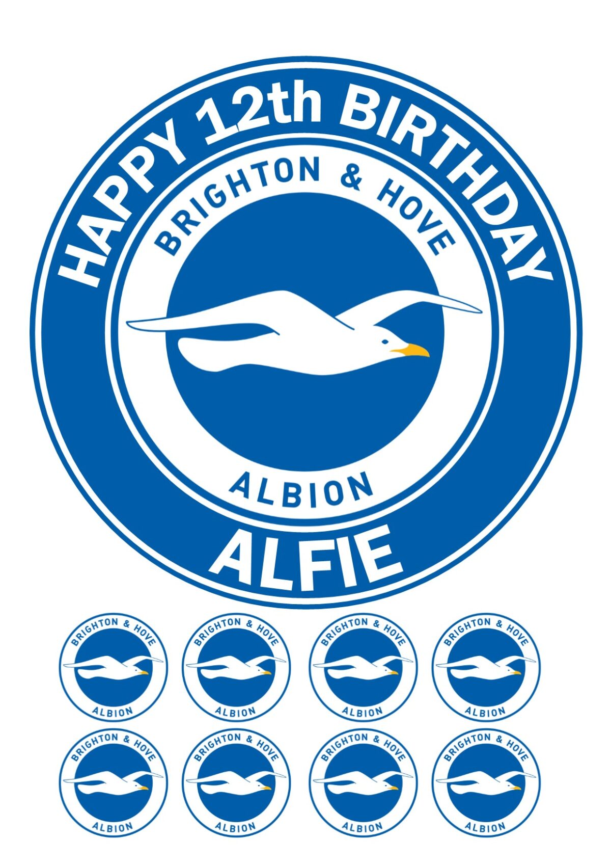 BRIGHTON FC CAKE TOPPER