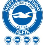 Brighton FC Cake Topper & 8 Cupcake Toppers