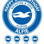 Brighton FC Icing Birthday Cake Topper & 8 Cupcake Toppers