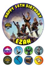 fortnite Icing Birthday Cake topper