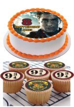 HARRY POTTER ICING BIRTHDAY CAKE TOPPER & 8 CUPCAKES