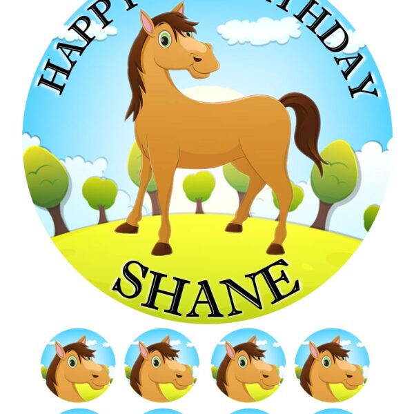 HORSE ICING BIRTHDAY CAKE TOPPER