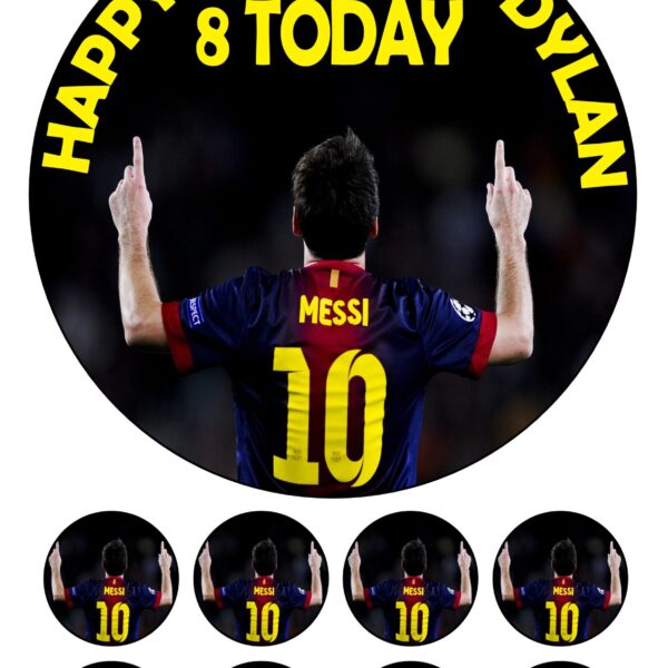 MESSI ICING BIRTHDAY CAKE TOPPER