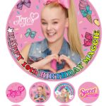 JOJO SIWA Icing Birthday Cake Topper & 8 Cupcake Toppers