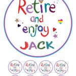 Happy Retirement Icing Cake Topper & 8 Cupcake Toppers