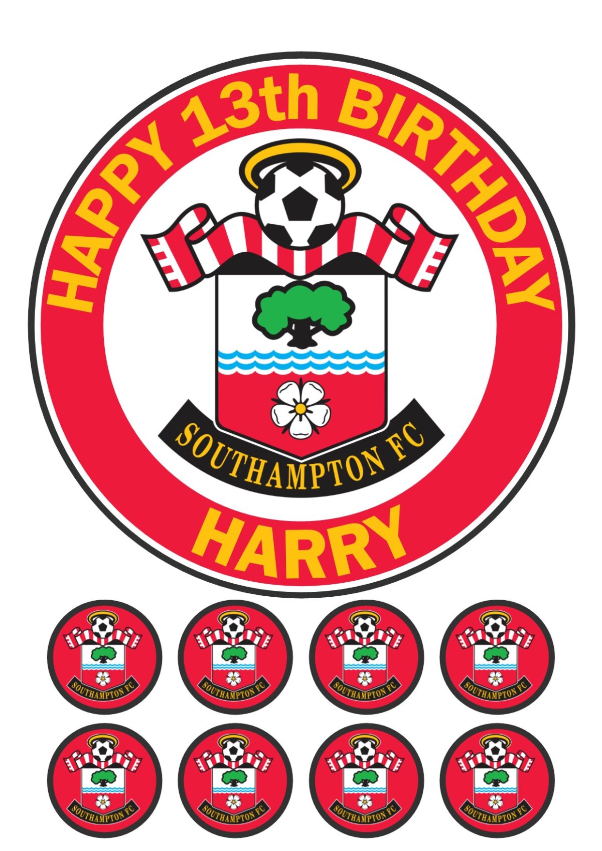 southampton ICING BIRTHDAY CAKE TOPPER