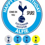 Tottenham Hotspur Cake Topper & 8 Cupcake Toppers