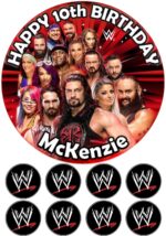 WWE Icing Birthday Cupcake Toppers