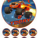 Blaze and the Monster Machines Icing Birthday Cake Topper & 8 Cupcake Toppers