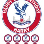 Crystal Palace FC Cake Topper & 8 Cupcake Toppers