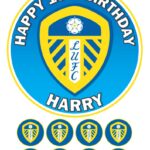 leeds united Icing Birthday Cake topper