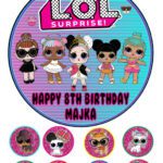 Lol Surprise Icing Birthday Cake Topper & 8 Cupcake Toppers