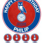 Oldham FC Icing Birthday Cake Topper & 8 Cupcake Toppers