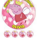 PEPPA PIG ICING BIRTHDAY CAKE TOPPER