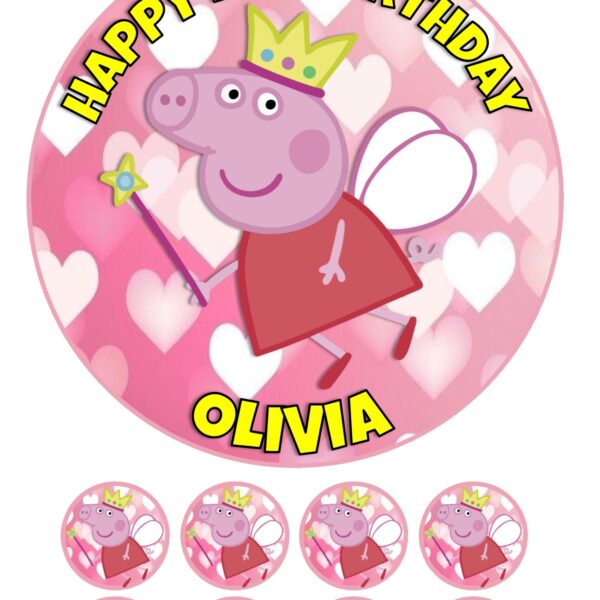 PEPPA PIG ICING BIRTHDAY CAKE TOPPER