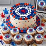 Personalised Rangers FC Cake Topper and Cupcake Toppers