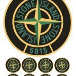 Stone Island Icing Birthday Cake Topper & 8 Cupcake Toppers