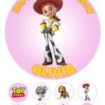 Toy Story Jessie Icing Birthday Cake Topper & 8 Cupcake Toppers