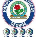 BLACKBURN FC ICING BIRTHDAY CAKE TOPPER