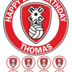 Rotherham united ICING BIRTHDAY CAKE TOPPER