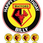 Watford FC ICING BIRTHDAY CAKE TOPPER
