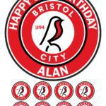 BRISTOL CITY ICING BIRTHDAY CAKE TOPPER