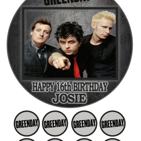 GREENDAY ICING BIRTHDAY CAKE TOPPER