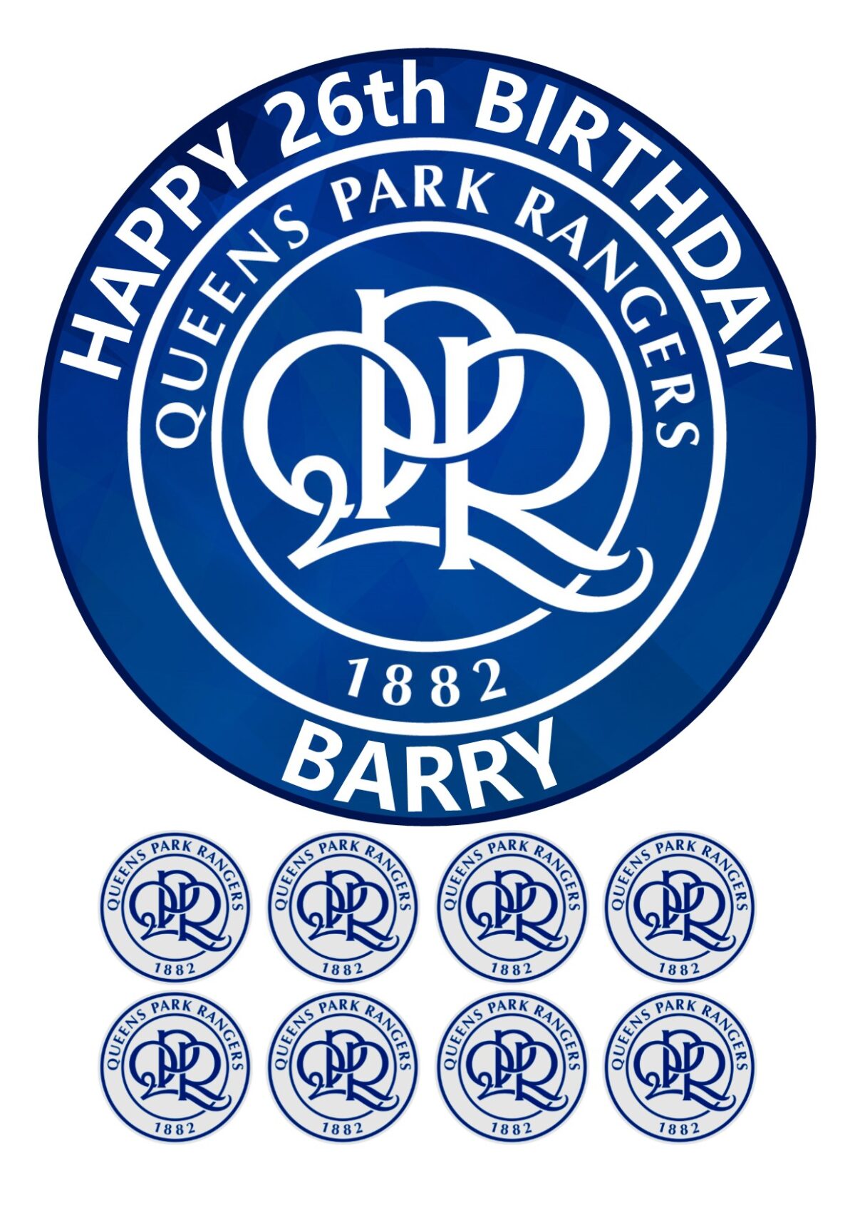 QPR ICING BIRTHDAY CAKE TOPPER