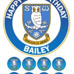 SHEFFIELD WEDNESDAY ICING BIRTHDAY CAKE TOPPER