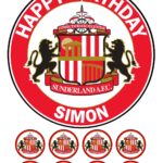 SUNDERLAND AFC ICING BIRTHDAY CAKE TOPPER