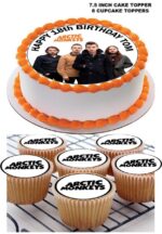 arctic monkeys birthday cake topper & cupcakes