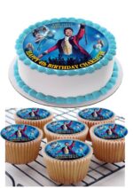 THE GREATEST SHOWMAN ICING BIRTHDAY CAKE TOPPER & 8 CUPCAKES