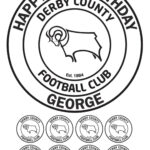 Derby County FC Icing Birthday Cake Topper & 8 Cupcake Toppers