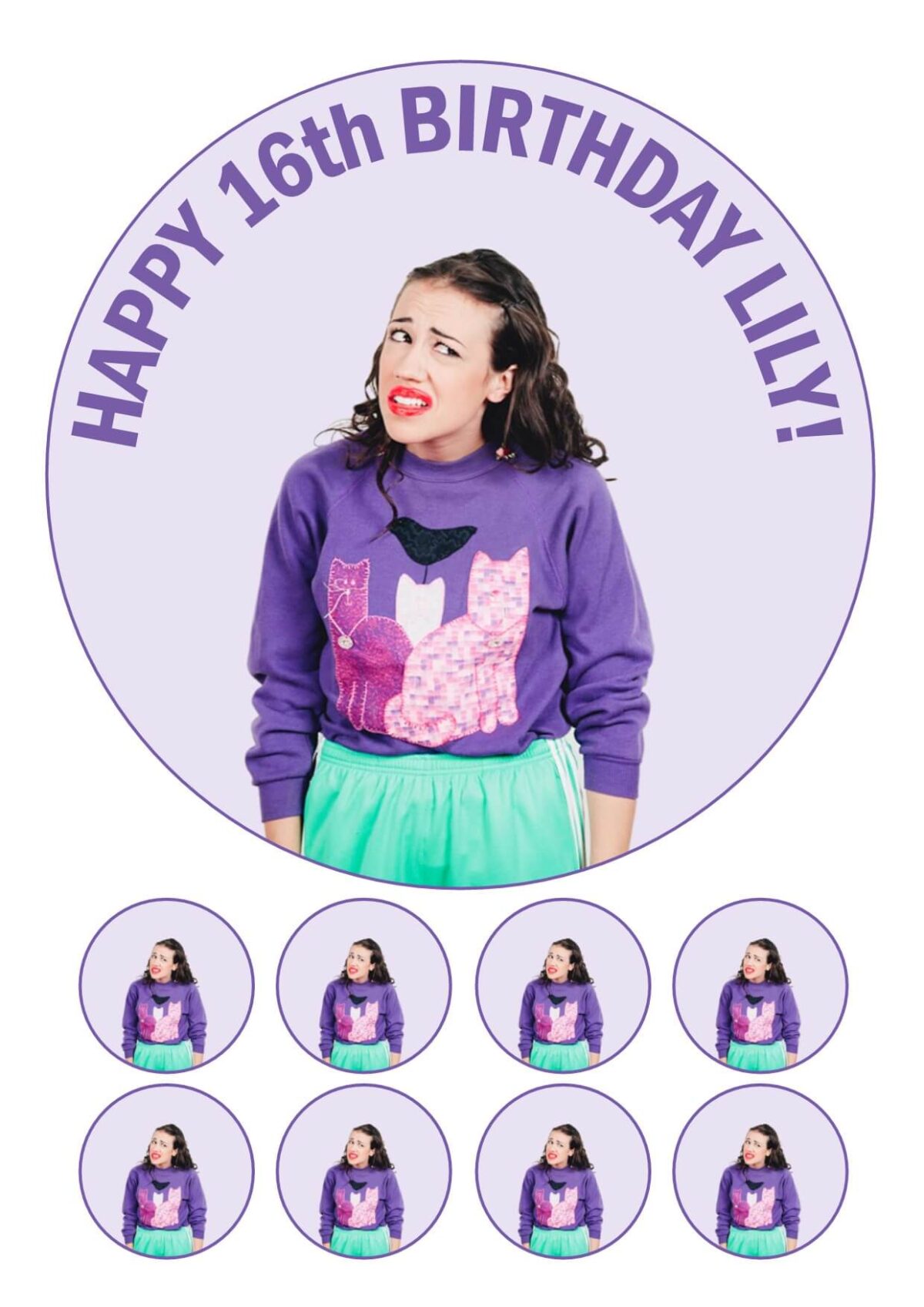 miranda sings ICING BIRTHDAY CAKE TOPPER & CUPCAKES