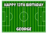 football pitch birthday cake topper