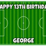 football pitch birthday cake topper