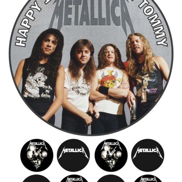 metallica cupcakes topper