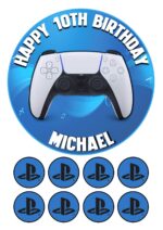 ps5 playstation icing cake topper cupcakes