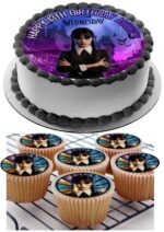 WEDNSDAY ADDAMS CUPCAKES