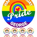 gay pride cake topper