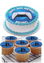 ps5 playstation icing cake topper