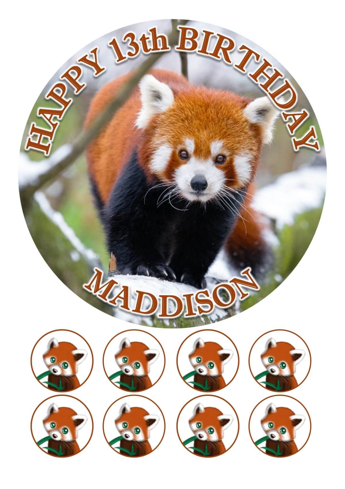 RED PANDA CAKE TOPPER