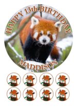 RED PANDA CAKE TOPPER