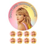Taylor Swift cake topper detail edible print