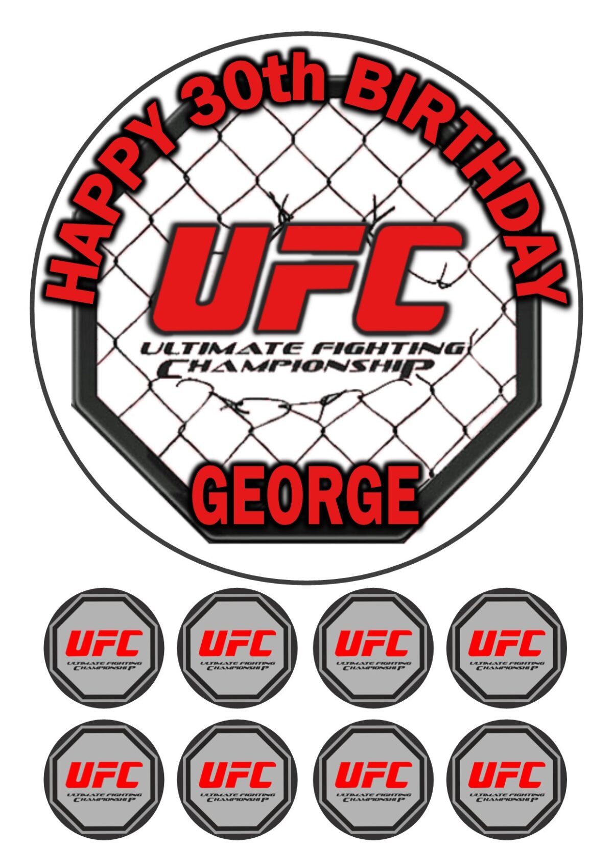 UFC BIRTHDAY ICING CUPCAKES