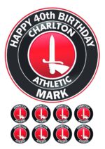 Charlton athletic fc icing cake topper
