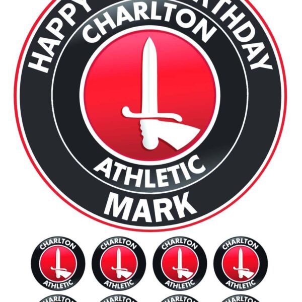 Charlton athletic fc icing cake topper