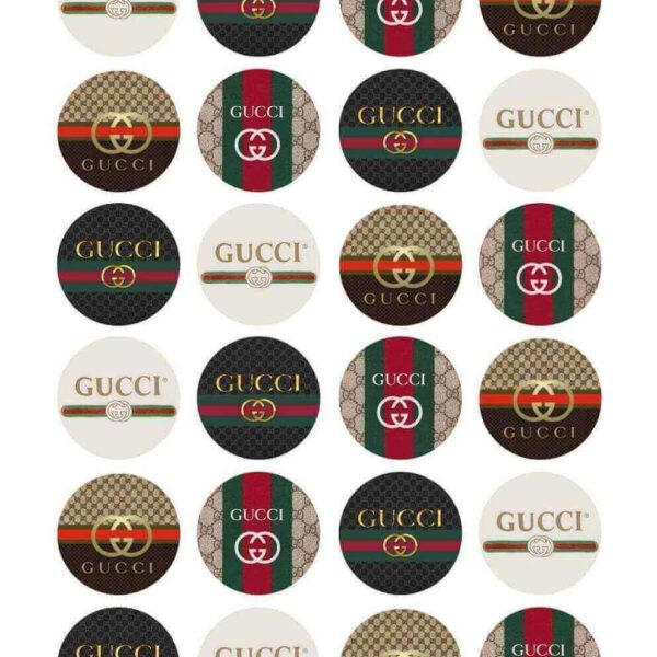 GUCCI ICING CUPCAKE TOPPERS